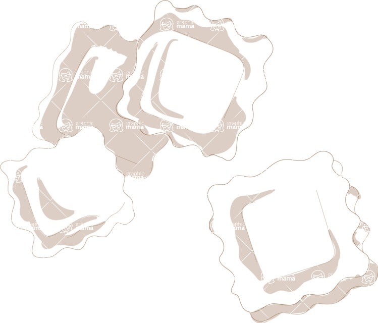 Italy Themed Graphic Collection - Ravioli Vector Illustration